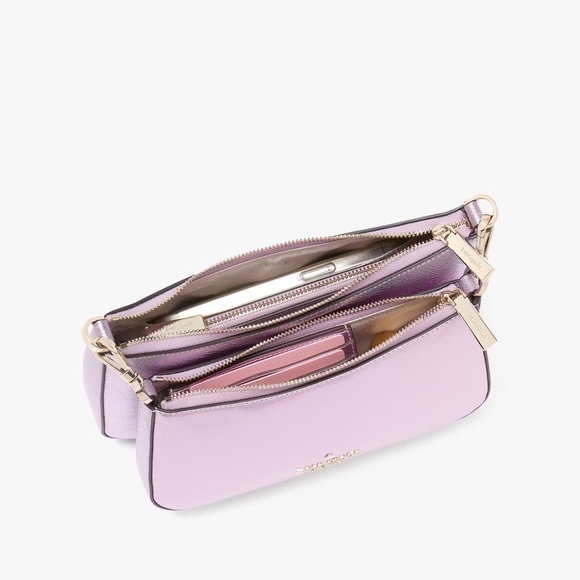 Kate Spade Duet Patent Crossbody Duo Quartz Pink NWT - Picture 6 of 6